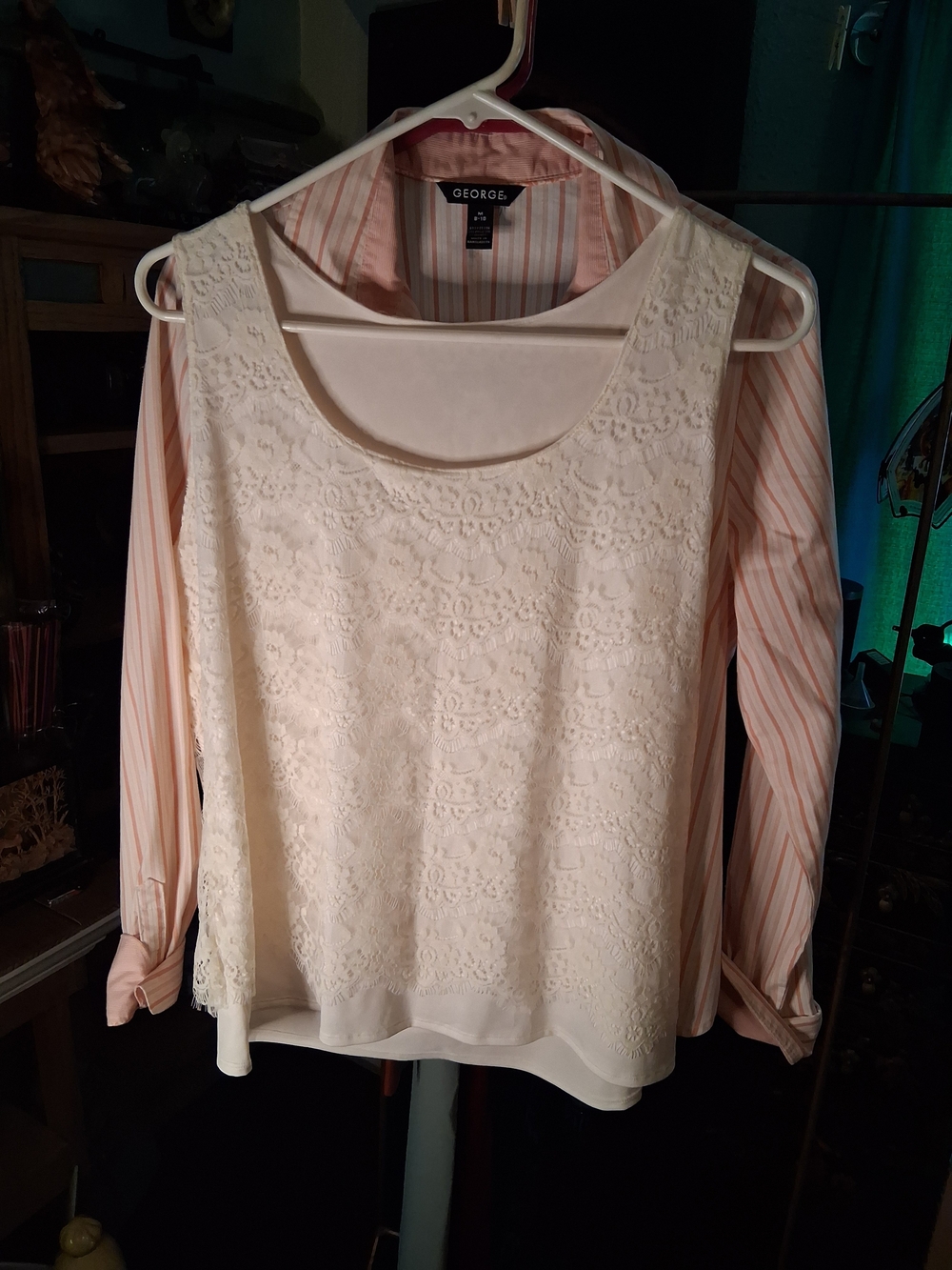 Cabernet Cream Lace Tank Top - Feminine Layered Look